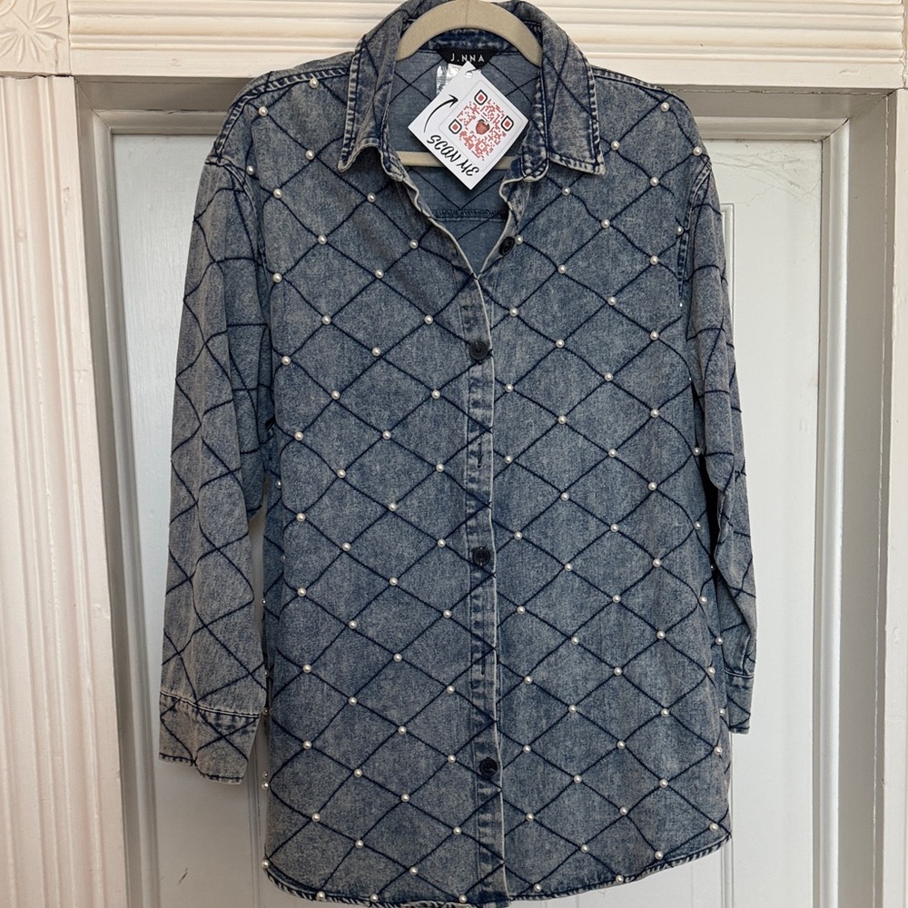 Women's Quilted Denim Jacket